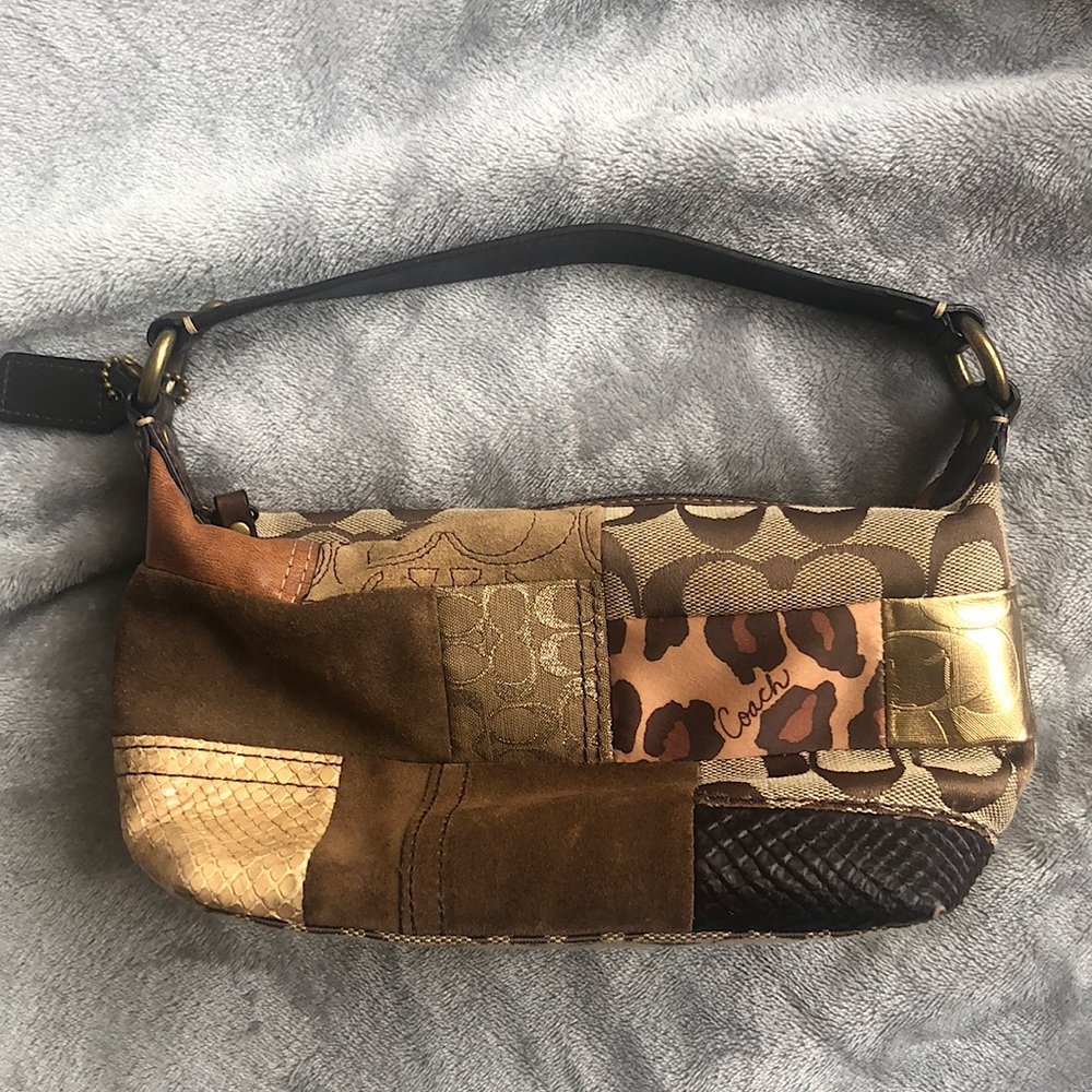 Coach Brown Leopard Print Handbag